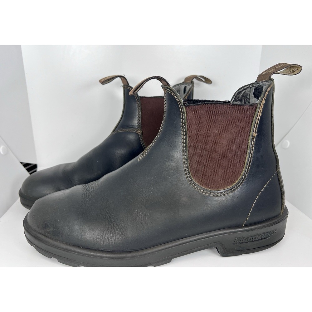 Blundstone 500 Leather Chelsea Boots Original Black Brown Size US 8/ AU 7 Men's